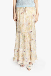 Oasis Blooms Tiered Skirt - Anna Sui Outlet