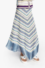Serape Knit Fringe Skirt - Anna Sui Outlet