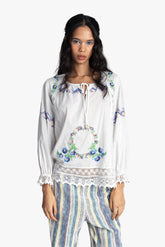 Morning Glory Embroidery Blouse - Anna Sui Outlet