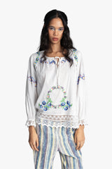 Morning Glory Embroidery Blouse - Anna Sui Outlet