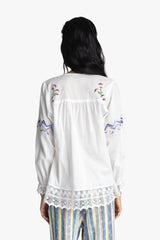 Morning Glory Embroidery Blouse - Anna Sui Outlet
