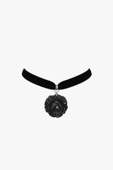 Large Retrolite Rose Velvet Choker - Anna Sui Sale