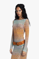 Ombre Space Dye Crochet Top - Sunset - Anna Sui Sale