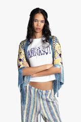 Pueblo Deco Border Fringe Shawl - Anna Sui US