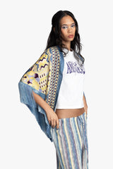 Pueblo Deco Border Fringe Shawl - Anna Sui US