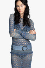 Suede Belt - Denim - Anna Sui Discount