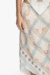 Heritage Scarf Print Chiffon Skirt - Anna Sui Discount