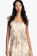Spirit Bloom Chiffon Ruffle Dress - Anna Sui Online