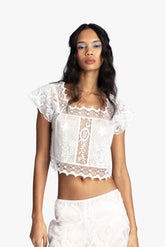 Cottage Rose Lace Top - Anna Sui Sale