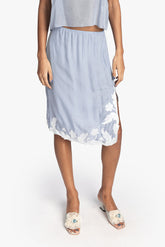 Nouveau Satin Applique Skirt - Anna Sui Discount
