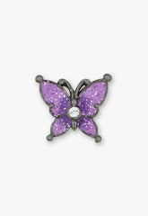 Twilight Gothic Butterfly Earrings - Gunmetal - Anna Sui Sale