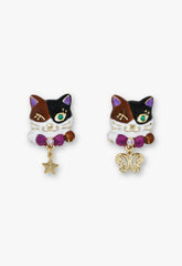 Wink & Wish Calico Cat Stud Earrings - Anna Sui US