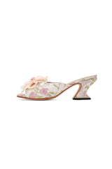 John Fluevog x Anna Sui Brocade Mules- Pink - Anna Sui Discount