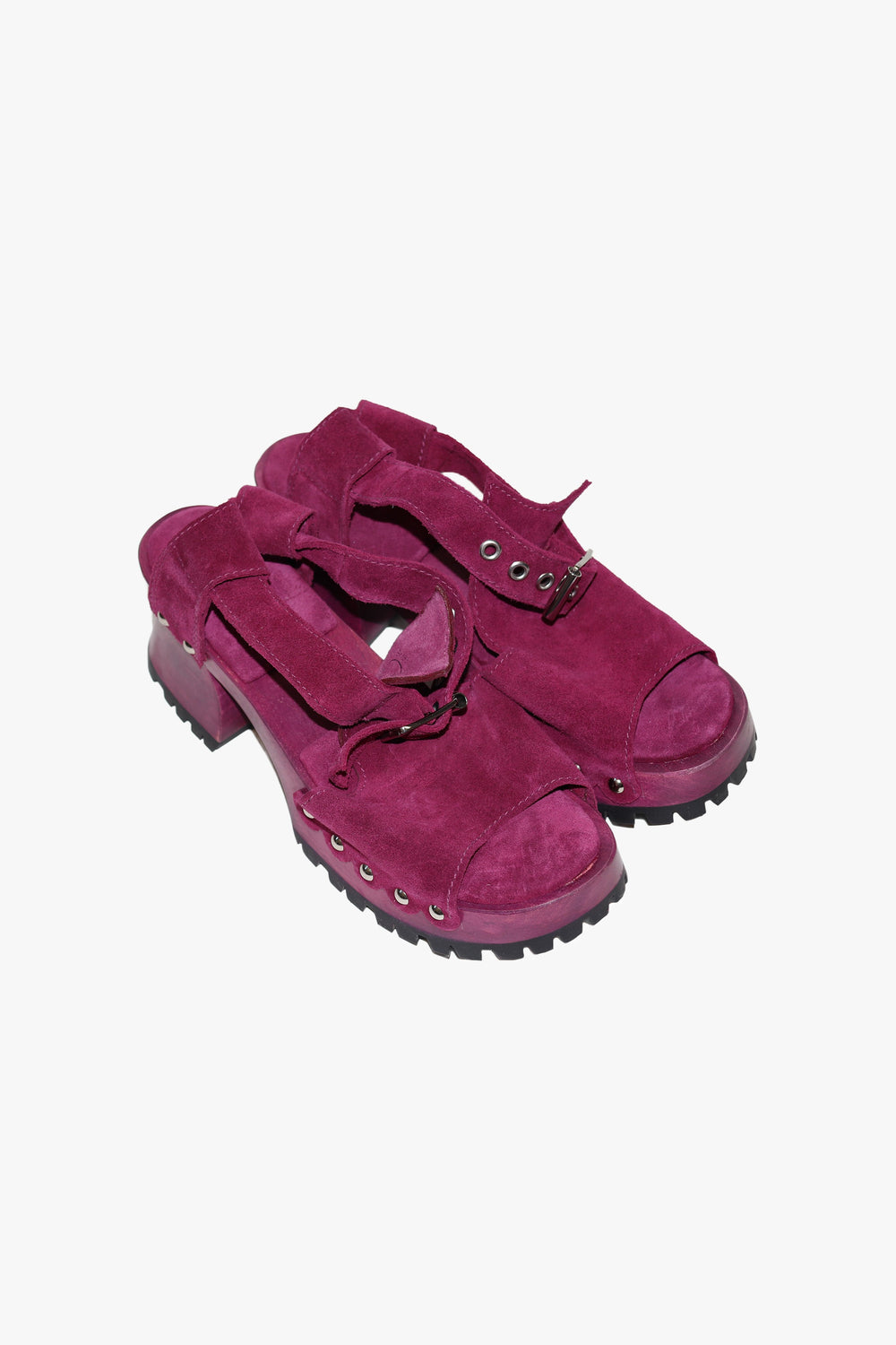 John Fluevog x Anna Sui Clog Sandals - Purple (Sample) - Anna Sui Online