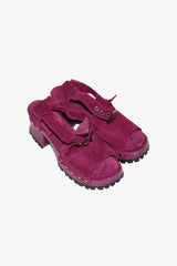 John Fluevog x Anna Sui Clog Sandals - Purple (Sample) - Anna Sui Online