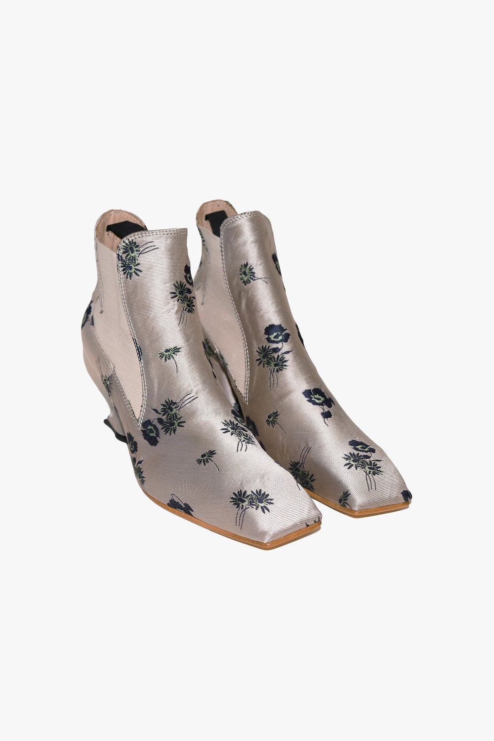 John Fluevog x Anna Sui Brocade Boots- Indigo (Sample) - Anna Sui Online