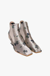 John Fluevog x Anna Sui Brocade Boots- Indigo (Sample) - Anna Sui Online