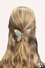 Large Gemstone Butterfly Jaw Clip - Minty-Sand - Anna Sui Online