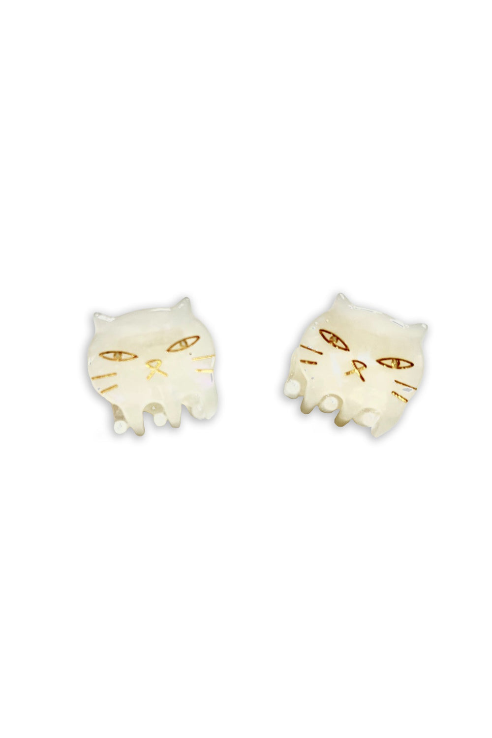 Pastel Meow Cat Jaw Pair Ivory - Anna Sui Online