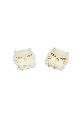 Pastel Meow Cat Jaw Pair Ivory - Anna Sui Online