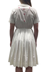 Vintage Peck + Peck Collared A-line Pleated Dress - Anna Sui US