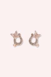 Lucky Horseshoe Stud Earrings - Rose Gold - Anna Sui Discount