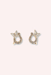 Lucky Horseshoe Stud Earrings - Gold - Anna Sui Discount