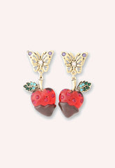 Chocolate Covered Strawberry Earrings - Red Multi - Anna Sui Online