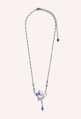 Bejeweled Butterfly Princess Necklace - Violet Gunmetal - Anna Sui Outlet