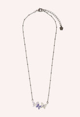 Bejeweled Butterfly Necklace - Violet Gunmetal - Anna Sui Sale