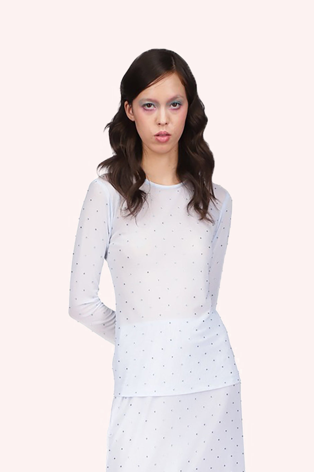 Rhinestone Mesh Top - Anna Sui Online