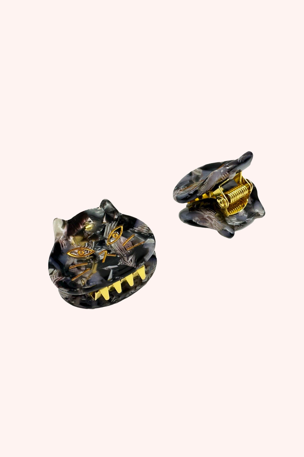 The Cat's Meow Cat Jaw Clip Pair Black Multi - Anna Sui Discount