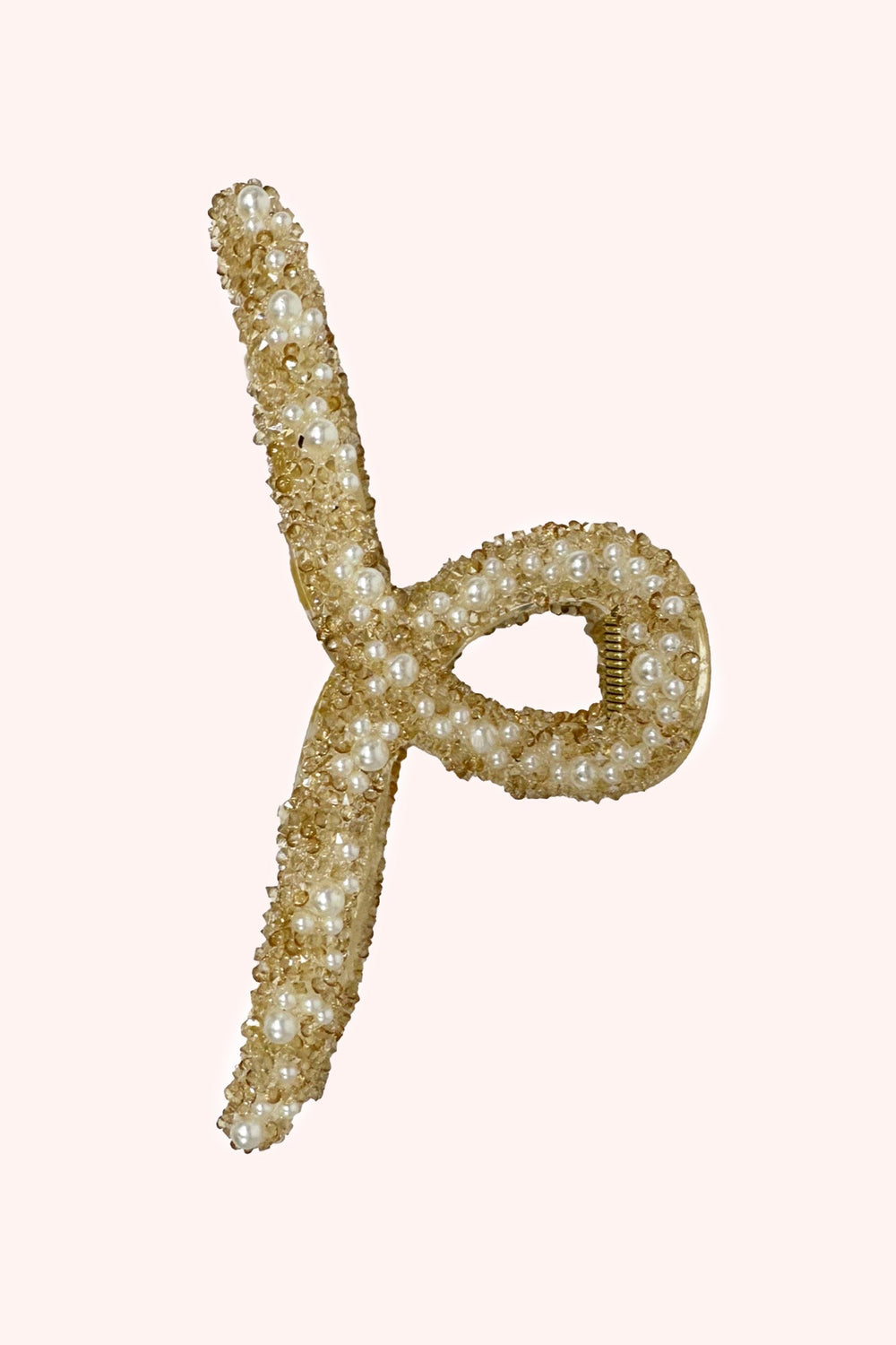 Large Pearl Encrusted French Jaw Clip Ivory - Anna Sui Discount