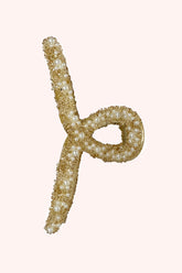 Large Pearl Encrusted French Jaw Clip Ivory - Anna Sui Discount
