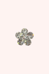 Gemstone Flower Hair Pin - Silver - Anna Sui Outlet