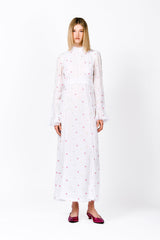 Cluny Lace Trimmed Floral Swiss Dot Maxi Dress - Anna Sui Discount