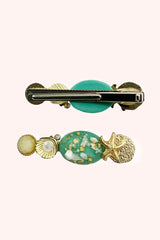Mermaid Shell Clamp Clip - Aqua - Anna Sui Discount