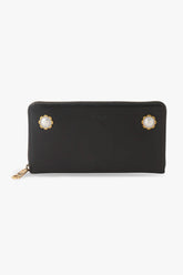 Black Retro Button Wallet - Anna Sui Discount