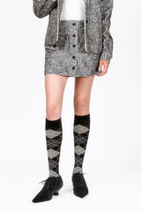 Beardsley Paisley Corduroy Skirt - Anna Sui Online
