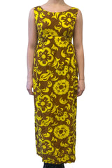 Vintage Kamani O Hawaii Floral Maxi Dress - Anna Sui US