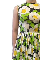 Vintage Sixties Vicky Vaughn Dotted Floral Dress - Anna Sui Discount