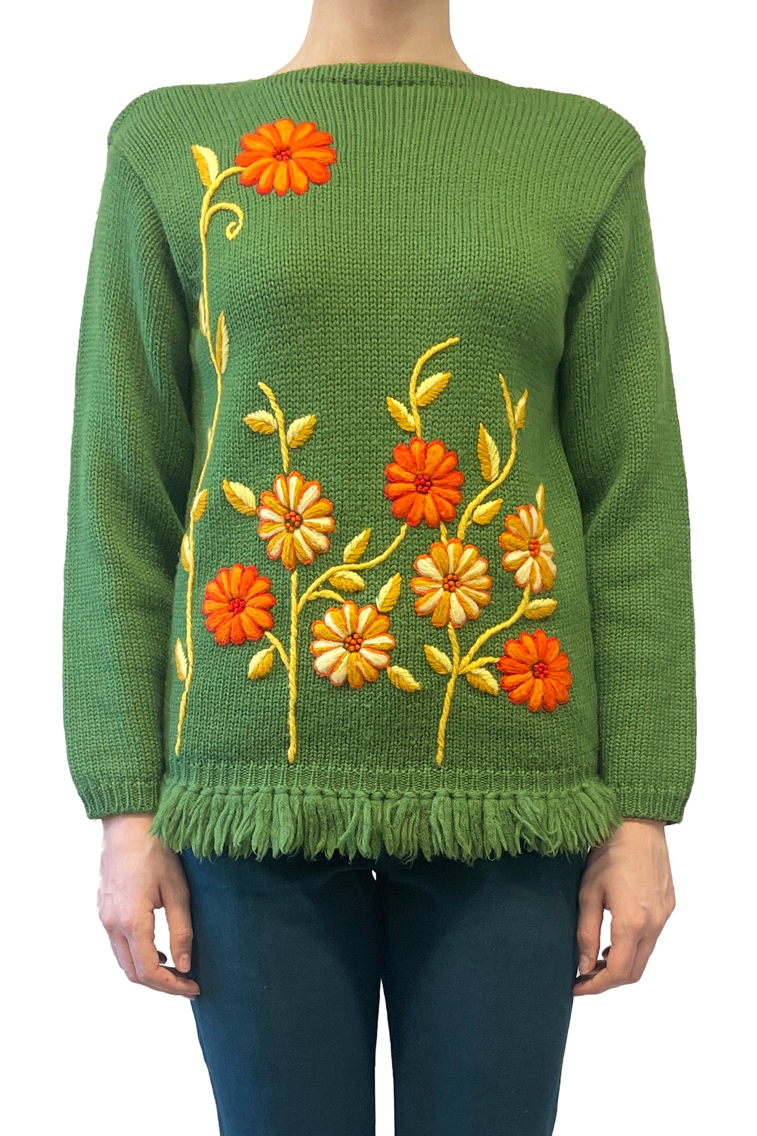 Vintage Embroidered Floral Sweater - Anna Sui Online