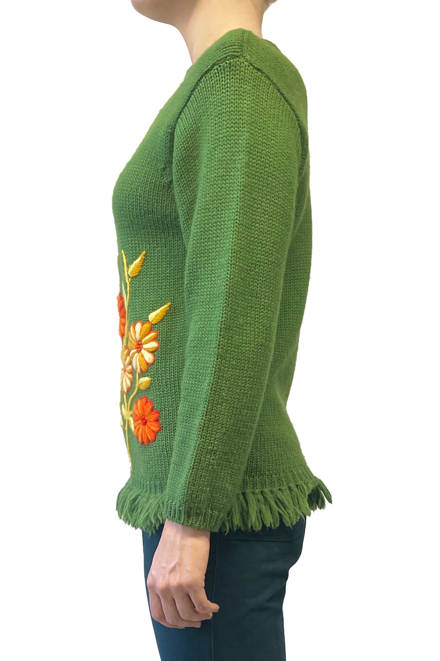 Vintage Embroidered Floral Sweater - Anna Sui Online