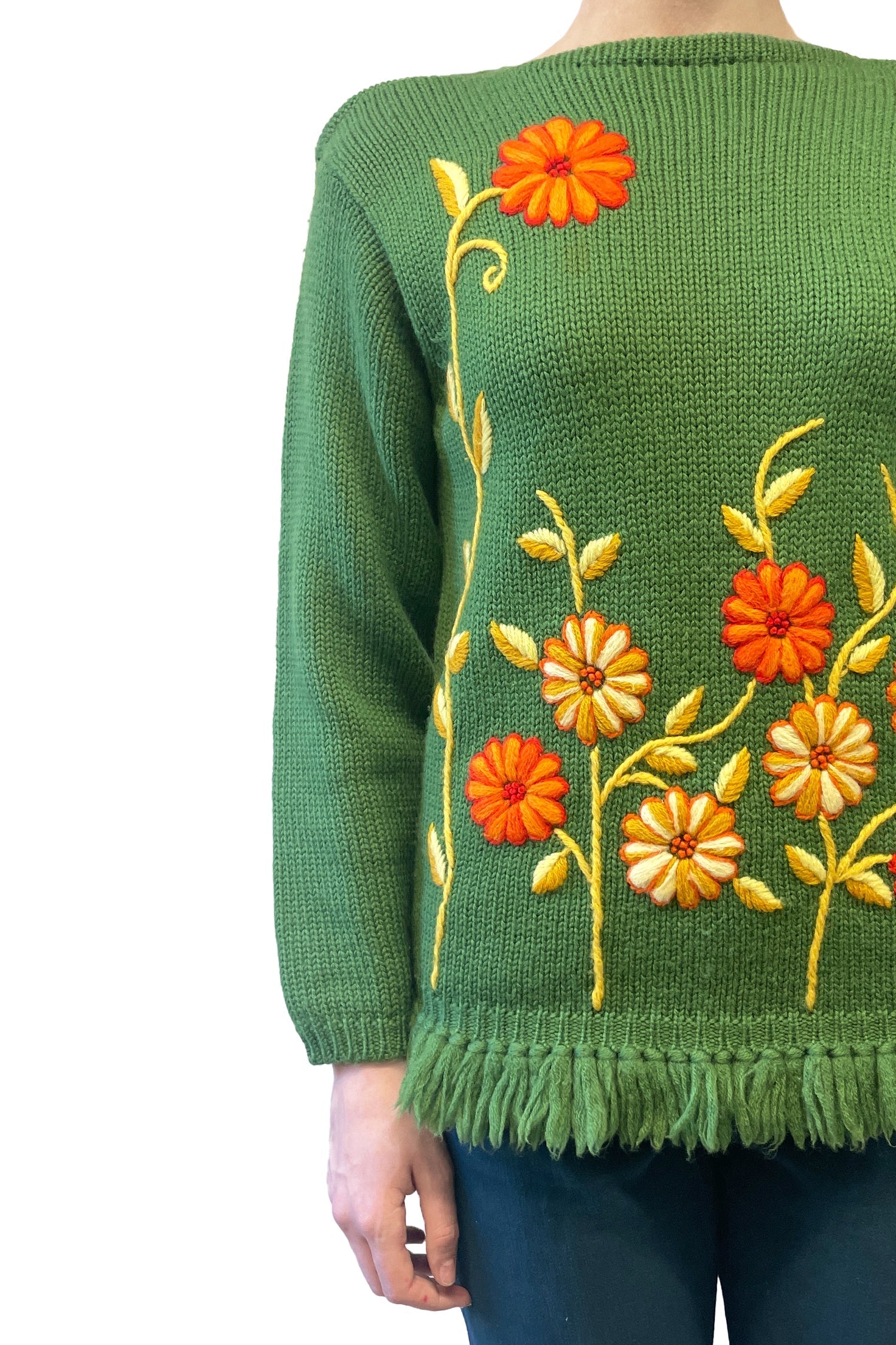 Vintage Embroidered Floral Sweater - Anna Sui Online