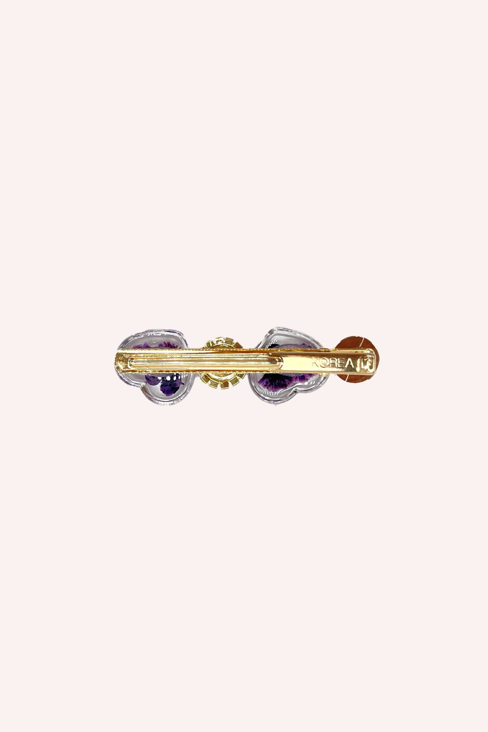 Purple Flower Hearts and Pearls Clamp Clip - Anna Sui Online