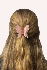 Pastel Iridescent Butterfly Jaw Clip Pink - Anna Sui Sale
