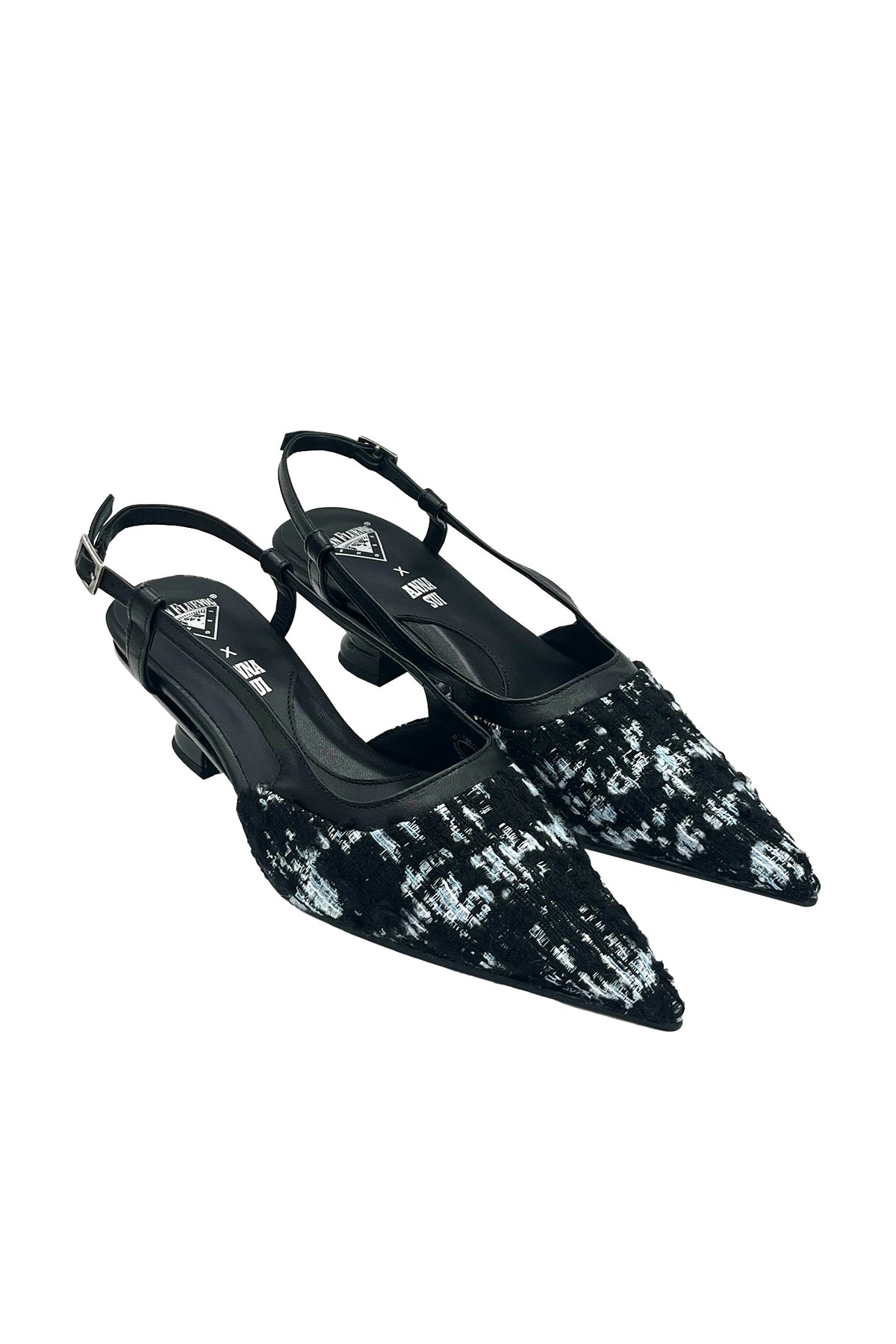 John Fluevog x Anna Sui Tweed Slingback - Anna Sui Online