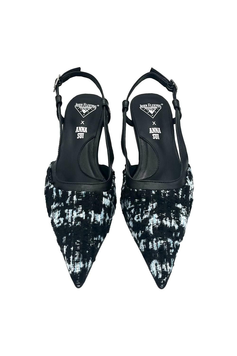 John Fluevog x Anna Sui Tweed Slingback - Anna Sui Online
