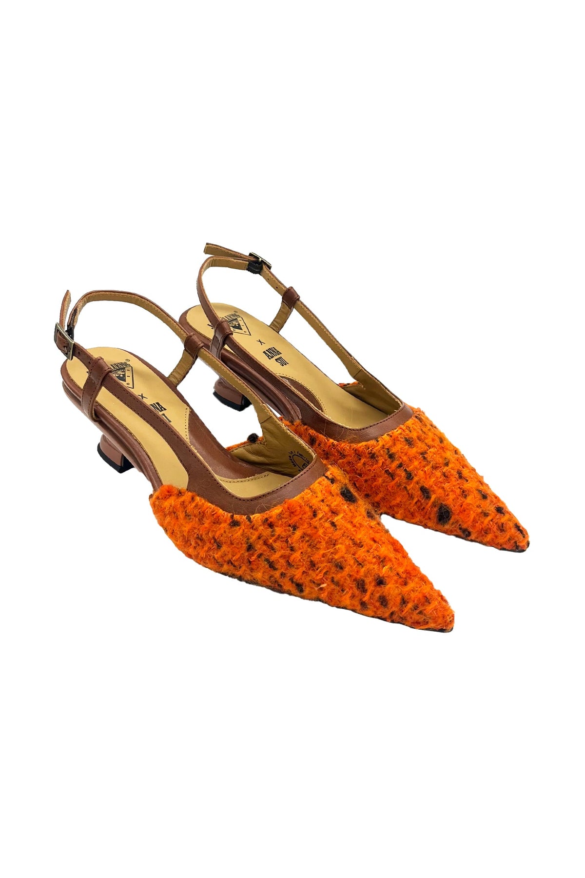 John Fluevog x Anna Sui Marmalade Tweed Slingback - Anna Sui Discount