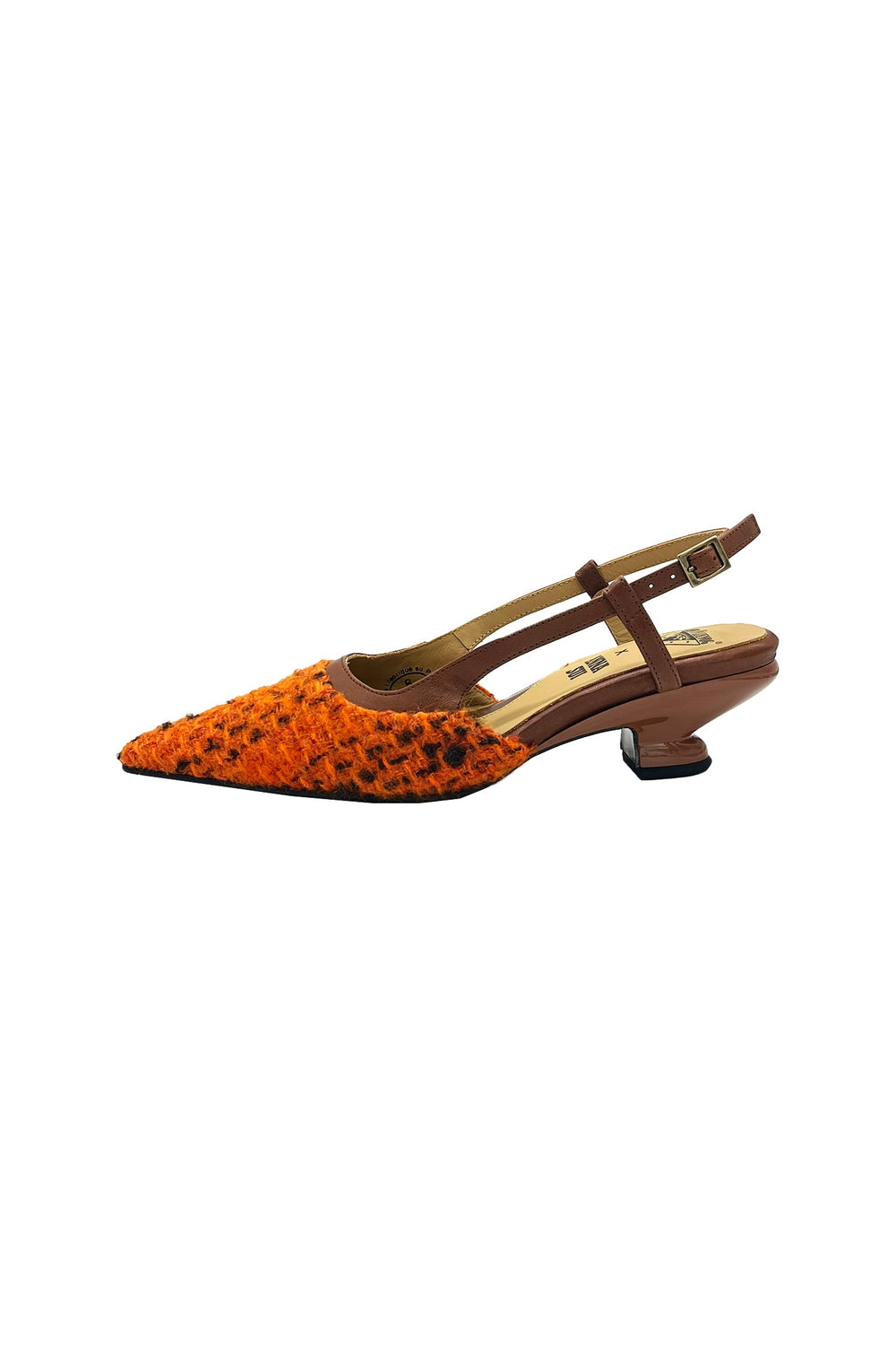 John Fluevog x Anna Sui Marmalade Tweed Slingback - Anna Sui Discount